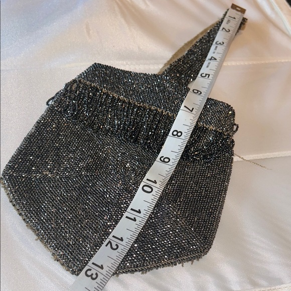 Antique Art Deco Black Hexagonal Clutch with Sparkly Finish - Picture 8 of 12